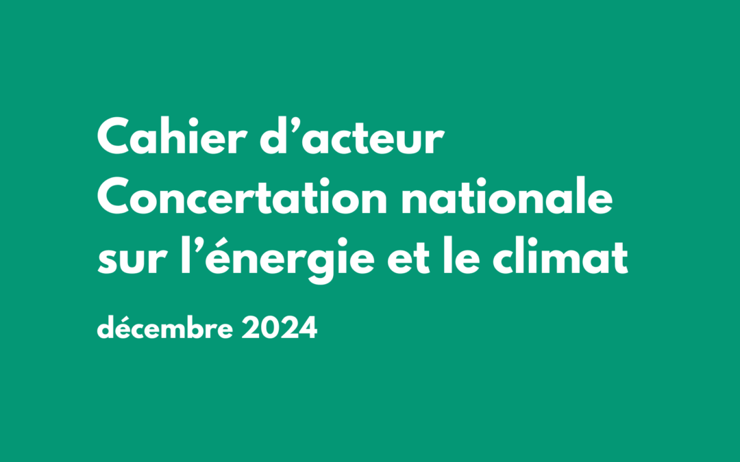 PPE 3 et SNBC 3 : Réponse de France gaz renouvelables à la concertation nationale sur l’énergie et le climat (décembre 2024)